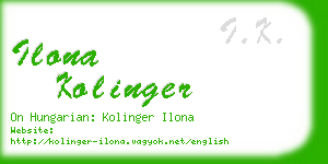 ilona kolinger business card